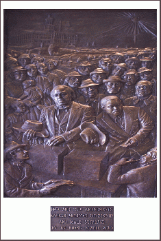 '14th and 15th Amendments: African-American Citizenship and Male Suffrage' by Jim Huang Powell (2000) -- Tennessee State Capitol 2014, From CreativeCommonsPhoto