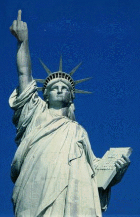 A message from Lady Liberty to all the bedwetters out there., From ImagesAttr