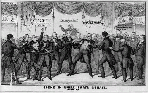 Scene in Uncle Sam's Senate