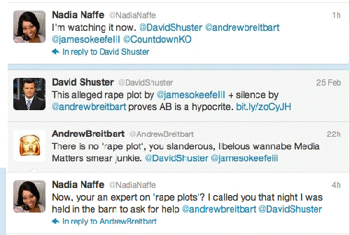 Tweets by Naffe, Breitbart and Shuster