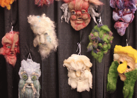 Masks by the Williamsburg Spinners & Weavers Guild