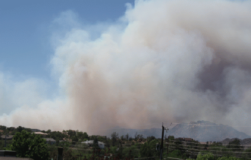 Doce fire, Prescott AZ, approx 3 pm.