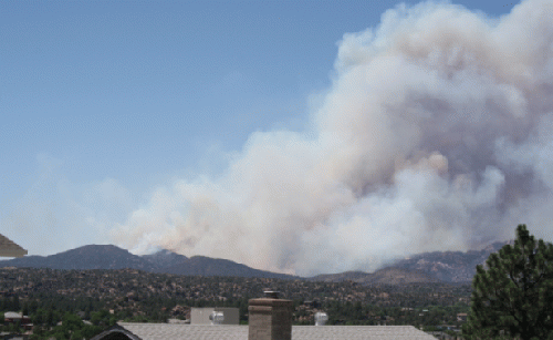 Doce fire, Prescott AZ, approx 3 pm.