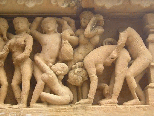 Sexual postures Khajuraho Temple Carving