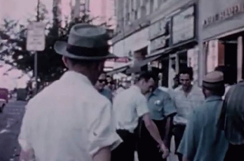 Oswald at Canal Street, New Orleans, August 9, 1963, From ImagesAttr