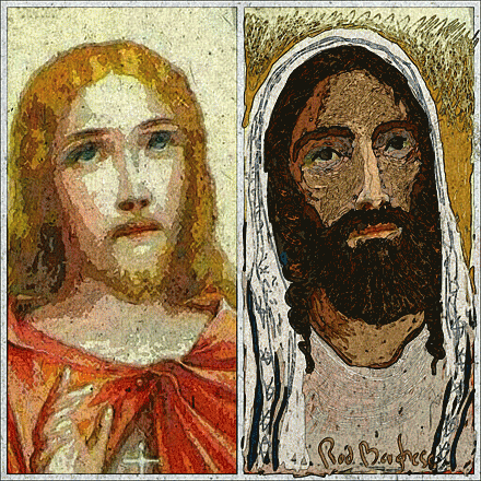 Two Images of Jesus by Rod Borghese