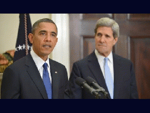 US President Obama and Secretary of State John Kerry, From ImagesAttr