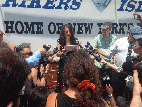 Cecily McMillan reads statement at press release, From ImagesAttr