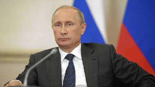 Russia's President Vladimir Putin attends a meeting in the Kremlin in Moscow, on June 20, 2014.