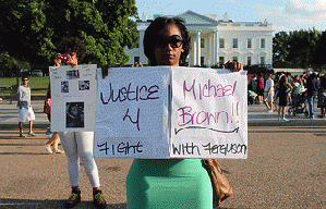 Protest at Whitehouse-- solidarity with Ferguson