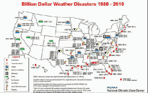 NOAA Geography of Disaster in the US 1980-2010