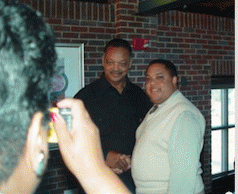 with Jesse Jackson, circa 2007, as publisher of an African-American community paper, I often met with public figures to discuss current events