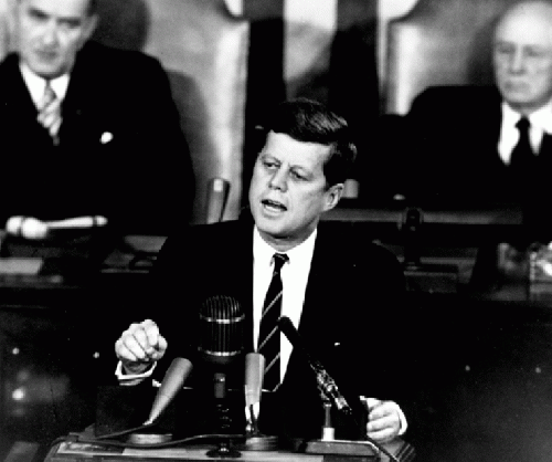 May 25, 1961. JFK announced before a special joint session of Congress the dramatic and ambitious goal of sending an American safely to the Moon before the end of the decade.