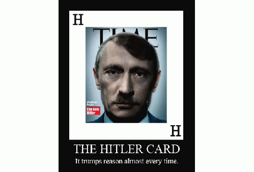 PUTIN DEMONIZED AS HITLER