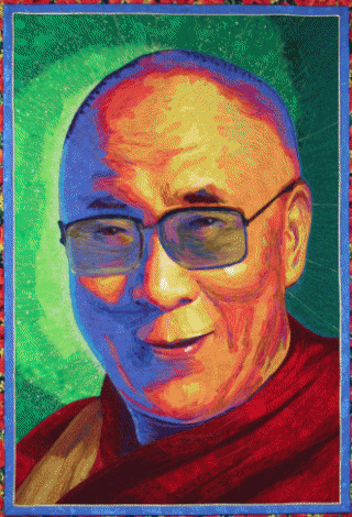 Dalai Lama (Detail of  artwork 