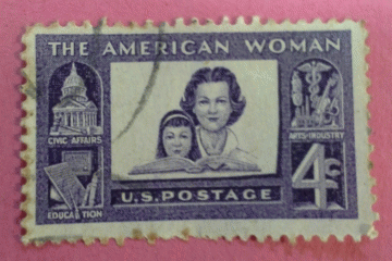 The American Woman postage stamp