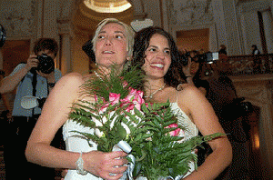 Same Sex Marriage blushing brides
