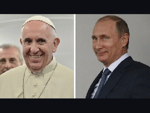 Vladimir Putin meets with Pope. Meeting comes in the wake of G7 Summit over Russia and Ukraine.