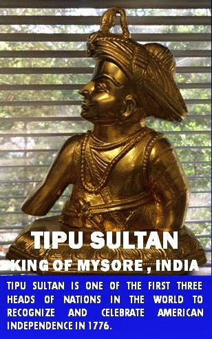 Tipu Sultan recognizes American Independence