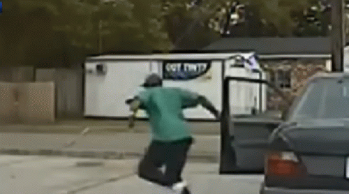 Walter Scott, moments before he was killed-- police dash cam