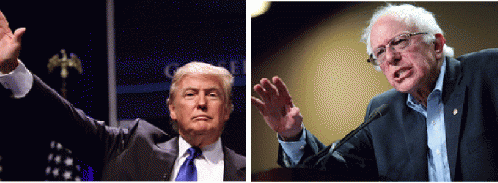 Donald Trump and Bernie Sanders