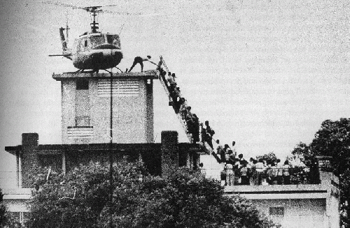 U.S. forces being evacuated from Saigon by the CIA, 1975, From ImagesAttr