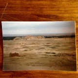 Syrian desert with Palmyra in the distance