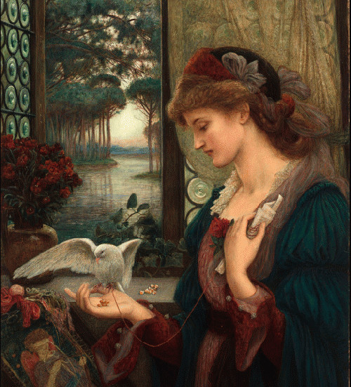 Love's Messenger by Pre-Raphaelite painter Marie Spartali Stillman