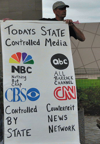 mainstream media protest poster