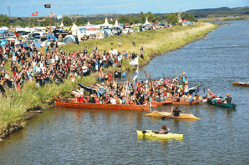 Sacred Stones Camp at Standing Rock, Sept 8, 2016.