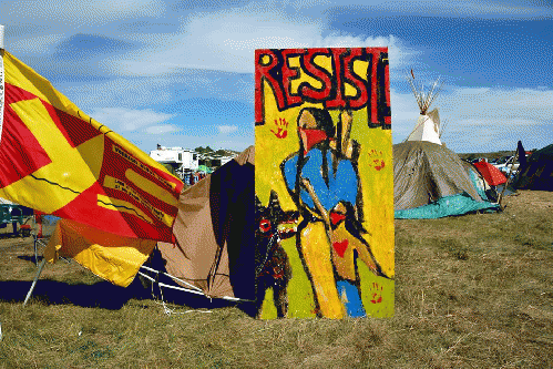 Sacred Stones Camp at Standing Rock, Sept 8, 2016.