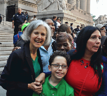 Jill Stein and Cheri Honkala, Occupy Wall Street 1 Year Anniversary. September 17, 2012