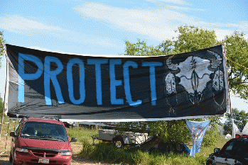 Sacred Stones Camp at Standing Rock, Sept 8, 2016.