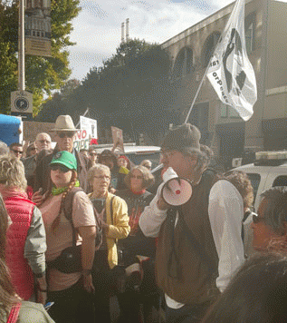 Dakota Pipeline Protestors in Downtown Sacramento, From ImagesAttr