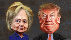 Hillary Clinton and Donald Trump, From ImagesAttr