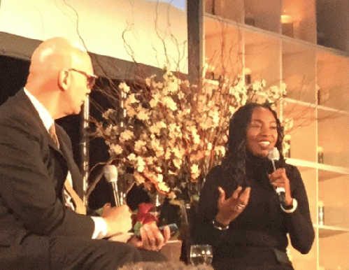 Conference Derrick Harkins and BLM founder Opal Tometi