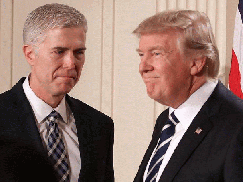 President Trump (r) with Judge Gorsuch (l), From ImagesAttr