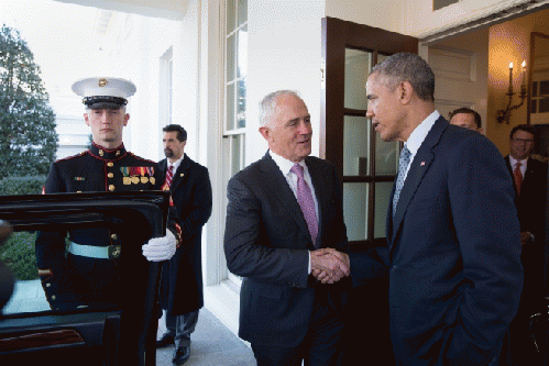 Australian PM Malcolm Turnbull meets President Obama at the White House 2016, From ImagesAttr