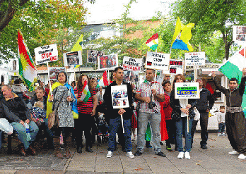 Kurdish people protest against the Turkiish government at Hay Hill, Norwich, From FlickrPhotos