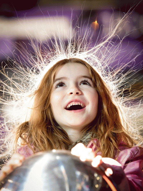 child with van der Graaf generator