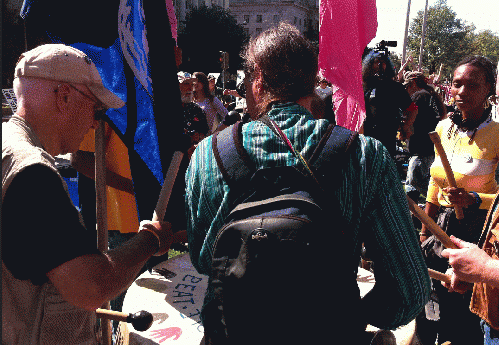 activists on the first day of Occupy, in 2011, at Occupy DC, From ImagesAttr