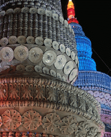 LanternAsia: the White Pagoda (detail of teacups, saucers, spoons and forks.