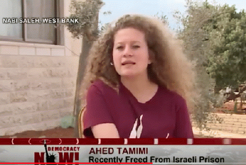 Ahed Tamimi, Democracy NOW Interview with Amy Goodman, still from video