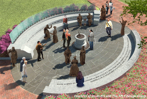 Artist's rendering of the  Virginia Women's Monument, From ImagesAttr