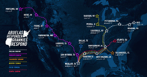 Meet us in McAllen, Texas on Monday, August 6th. Click the map to join a caravan., From ImagesAttr