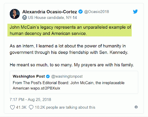 Cortez praises John McCain - highlighted, From ImagesAttr