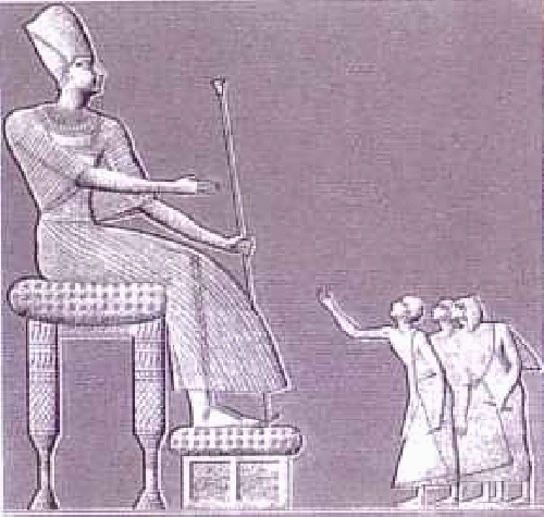 Egyptian_Lord.jpg - Egyptian 'Lord' receiving native supplicants. Picture credit from Description de l'Egypte, 1822