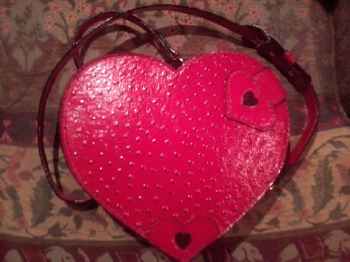 Leather purse created by Gary White, while in prison, 2012