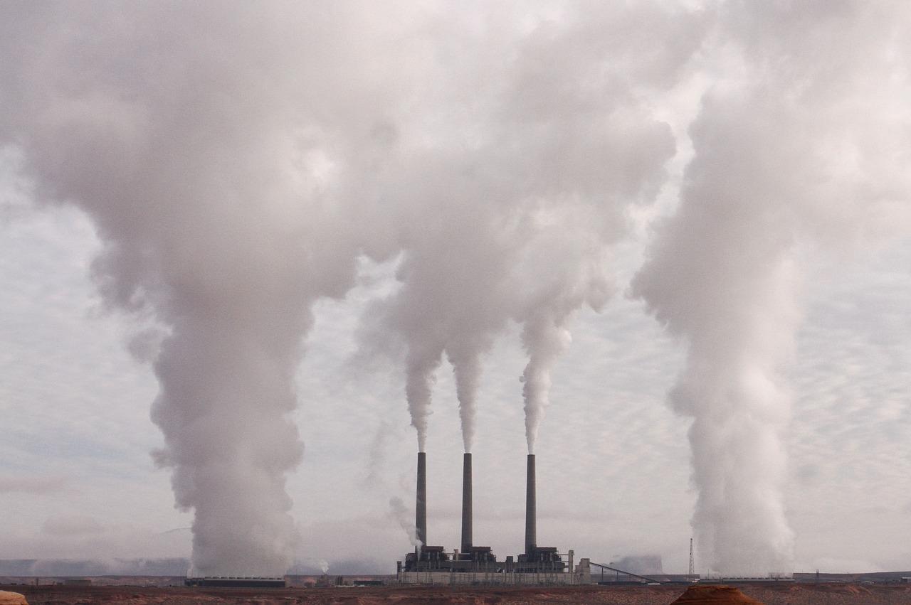 Factory smokestacks--one of many sources of pollutants