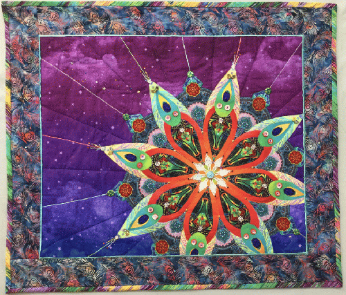 'Goddesses Rising' art quilt by Meryl Ann Butler (Can you find the 8 goddesses?)